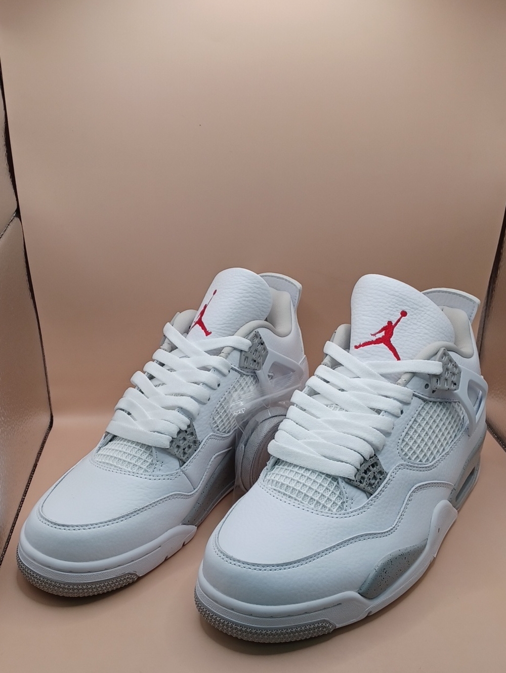 Nike Air Jordan 4 Retro Sneaker-White/Grey Size M:9 W:10.5 US CT8527-100